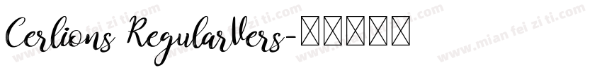 Cerlions RegularVers字体转换